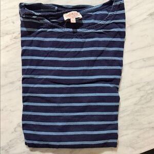 Armor Lux Navy and Light Blue Striped long sleeve Shirt